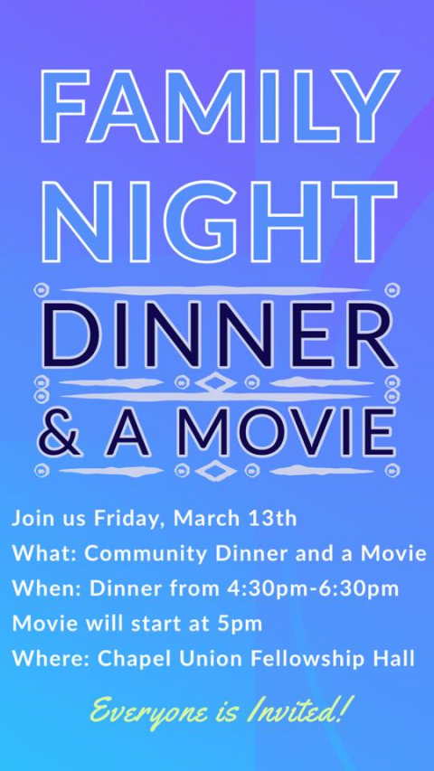 Family Night Dinner & Movie - WJMM